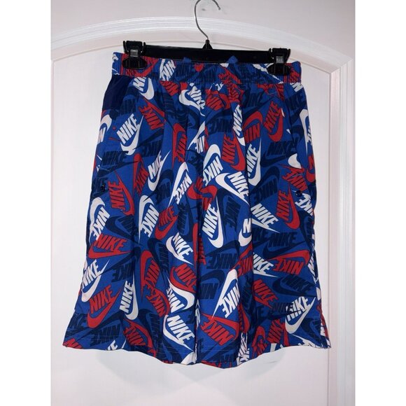 Nike Men’s Swim Bathing‎ Suit All Over Design Red/White/Blue Fast Shipping! - Picture 1 of 2
